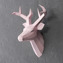 BEST IDEA 헌팅트로피 포인트 벽 조립키트 종이공작 동물 만들기 DIY 3D, 사슴 헌팅트로피