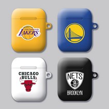 와우박스 주문제작 NBA 농구 엠블럼 로고 에어팟 버즈 무선 이어폰 케이스, 무광 하드케이스, 버즈 라이브(밑판 검정색)