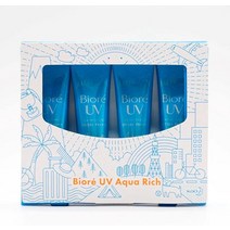비오레 자외선 차단 UV 아쿠아 리치 워터 에센스 미니 세트 기획 16g 4개입 (SPF 50+ PA++++), 단일상품ml
