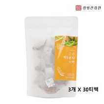 작두콩차 티백 국산 100 % 순수 건 도두 티 물 음료 화학 첨가물 무첨가 선물 추천 플라보노이드 비타민 A B C 칼슘 단백질 효능 순한 삼각티백 국내산 1g 30개, 30g, 3팩