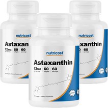 뉴트리코스트 아스타잔틴 12mg 소프트젤, 60개입, 3개