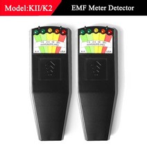 전자파 측정기 계측기 k2 전자기장 emf 가우스 미터 사냥 감지기 휴대용 emf 자기장 감지기 5 led 가우스 미터, 블랙 2개