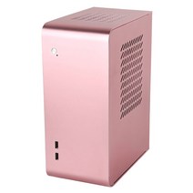 PC 케이스 all aluminium ht itx small 섀시 게임 컴퓨터 지원, 분홍색