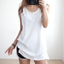 뮬 구제 워싱 여성 나시 티 민소매티 흰색나시 무지나시 여름나시 면나시티 이너나시 레이어드 롱 나시 흰나시 기본나시 그레이나시 티