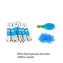 산소농도측정기 공기질측정기 탐지기 산소포화도 4in 1 다기능 미터 헤모글로빈 혈당 요산 케톤 측정기 테, 06 50 Glucose Strip