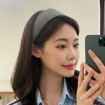 아쿠세샵 심플 골지 패턴 와이드 머리띠 헤어밴드