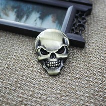 슈퍼커브 오토바이용튜닝 악세서리오토바이 자동차 범용 3D 크롬 엠블럼 배지 스티커 할리 야마하용 해골, 03 Bronze