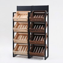 과일진열대 선반 마트 매대 야채 전시대 베이커리, 3단 차콜색상 50x35x132cm