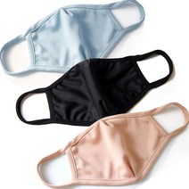 [행복한백화점][코튼랩]국산 여름용 면 마스크 자외선차단 3매, 스카이블루 3매, M