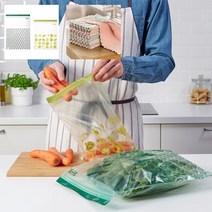 이케아 ISTAD 이스타드 슬라이드 투명 친환경 비닐 지퍼백 대형 30매+다용도행주, 랜덤발송30매 x 2개+다용도행주, 대(L)