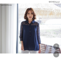 [이헌영] NC02 레이스 배색 쉬폰 블라우스 19BS5036B0 (5856575)