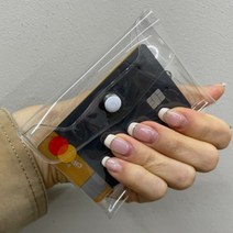 미니 대학생 투명 교통카드지갑 똑딱이주머니 PVC