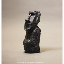 모아이석상 개업 석상 새해 모아이 소품 행운의 홀더 집들이 선물 장식, 높이 약 12cm 빅사이즈