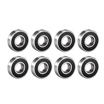 Uxcell 6062RS 딥 그루브 볼 베어링 6mm x 17mm 이중 밀봉 고탄소강 Z1 8개 USA 미국