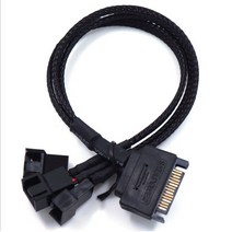 티테크 SATA to PWM 4핀 3분배 쿨러 케이블/T-PWM-SATA3F/12V용 4핀및 3핀 쿨러 사용가능/팬케이블/전원케이블
