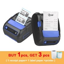 이정표 라벨 영수증 열전사 프린터 58mm 모바일 휴대용 미니 블루투스, [02] printer 2 rolls, [02] UK