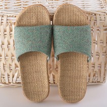 송강 층간소음방지 린넨 여름 쿠션 거실화 거실 실내화 실내 슬리퍼, 민트(여성)