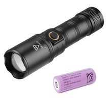 브론코 LED 손전등 후레쉬 줌 라이트 XHP70 배터리26650 포함, 1개