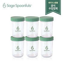 [세이지 스푼풀] [세이지스푼풀]NEW 유리 240ml 3P 2개세트/유리 이유식용기/이유, 상세 설명 참조