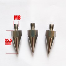 측량용 M8 스레드 스틸 호환 호환 폴 포인트 프리즘 및 GPS RTK GNSS 탄소 섬유 로드 3 개, 한개옵션0