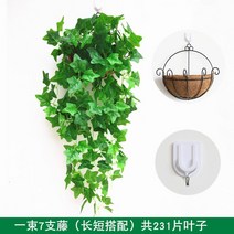 거실벽장식 벽걸이 그린 등나무 식물 가림막 식당 장식품 화분 리얼 걸이용품 가슴 티 깔다 위 벽면 2451438170, 펜타곤 한송이 와 종려나무 바구니