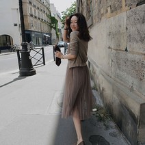 나시원피스코디 가을 여성의류 트렌드 왜소 키 배가리고 슬림해보이는 가디건투피스 BF 1719080447, 베이지칼라 코트 _끈나시원피스 XL