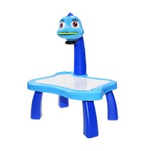 shangren 어린이 그리기 프로젝터 학습 책상 교육 도구 그림 playset 어린이 아트 추적 프로젝터 키트 어린이를위한, 아직도, 파란색