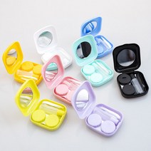 마카롱 컴팩트 렌즈케이스 4개, 색상랜덤발송