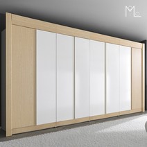 [모로] 클로에 오크투톤 12자 장롱세트 옷장 이불장 쪽장 키높이 장농