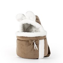 차박하기좋은차 자충매트 따뜻한 애완 동물 고양이 캐리어 가방 작은 개 배낭 겨울 플러시 야외 여행 걸이, 03 Coffee_01 Within 3.5kg