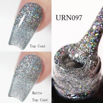 진동퍼프 UR SUGAR-세미 퍼머넌트 글리터 UV LED 네일아트 매니큐어 젤 폴리시 7.5ml 반짝이 장식 조각 소크 오프 광택젤 폴리시제품, [19] URN097