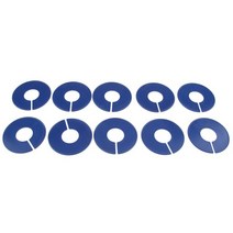 접이식옷걸이 행거 옷걸이수납 원목 스텐 금속 옷걸이 10 팩 diy 의류 크기 디바이더 라운드 랙 옷장 디바이더 옷 매장 홈 빈 디바이더 의류 크기 태그, 진한 파란색