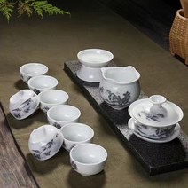 다도세트백자청화자자사다기세트머그컵, 선물함-D7