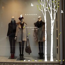 큐데코 셀프인테리어 포인트스티커, 자작나무-4(대형) - 화이트