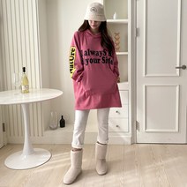 레미떼 레터링 기모 후드 티셔츠