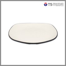 돌산멜라민 체크투톤(블랙앤화이트) 신사각접시 (업소용그릇 멜라민그릇 예쁜그릇 식당접시 멜라민볼 멜라민찬기 검정색그릇), DS-7146 (1호)