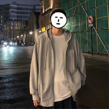 대학생 커플 데일리 기본 후드 집업 점퍼 데일리점퍼