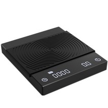 스마트 디지털 스케일을위한 흑백 거울 스케일 커피 스케일 커피 전자 드립 커피 규모와 USB 스케일, 검은 색