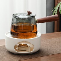 촛불 주전자 받침대 캔들 워머 스토브 양초 일본식, 먼산따뜻한 차난로 촛불 10개 무료