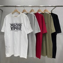 남자 코튼 데일리 미농 프린팅 커플 반팔티 5컬러