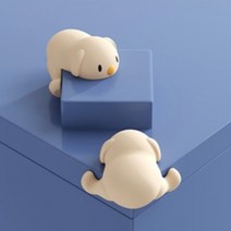 귀여운 모서리 코너 실리콘 보호대 8개세트, 베이지, 8개