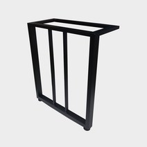 JDF033 ㄱ자 창살형 우드슬랩 식탁 테이블 책상 철제다리 DIY, 블랙  JDF033