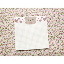 꼬미 모조지 하트 떡메