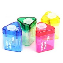 쿰 삼각컨테이너 싱글 연필깎이, 옐로우, 1개, 색상