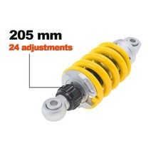 205mm 오토바이 서스펜션 리어 쇼크 업소버 거리 자전거 스포츠 자전거 먼지 자전거 yamaha lc 150 spark135 sniper135 150cc, 노란색-b