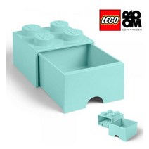 [LEGO] 레고 블럭 서랍형 장난감 정리함 4구, 서랍형 정리함4 - 아쿠아