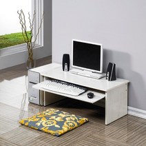 좁은공간 키보드 마우스 수납 좌식 컴퓨터 책상(80cm) 컴터 목재 원룸 학생, 그린워시