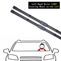 와이퍼 모터 호환 BMW M3 E90 2007 전면 창 블레이드 커터 뼈없는 프레임리스 고무 부품