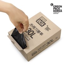 이지박스 쓰레기봉투 30L 50L 80L /분리수거 캠핑여행 쓰레기봉지 비닐 봉지, 이지박스 30리터 100매 백색, 100개