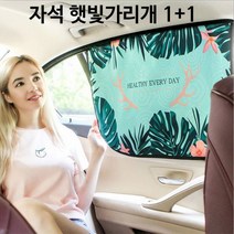 아기 차량용 햇빛가리개 차박레이스 1+1 자동차 자석, 선인장